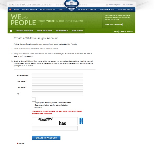 White House Petitions 2