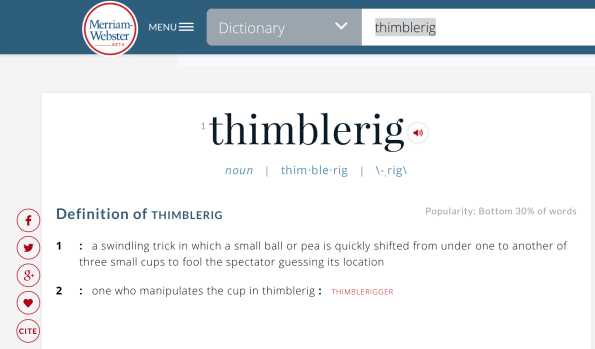 thimblerig definition